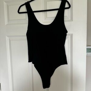 a new day Black Ribbed Top